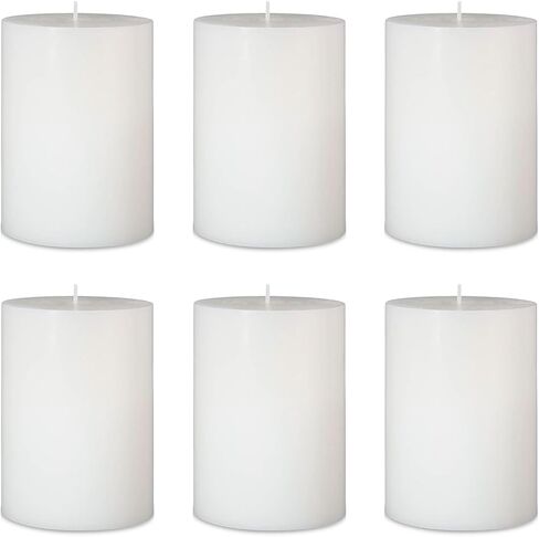 6 Packs Unscented Dripless 2.75x3.25 Inch White Pillar Candles, 36 Hours Long Burning Wax Cylinder Column Candles for Home Dinner Decor Emergency Power Outage in Saudi Arabia