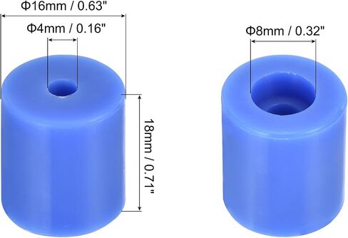 MECCANIXITY 12Pcs Silicone Bed Mounts 3D Printer Heat Bed Silicone Leveling Column Silicone Buffer 16mm for 3D Printer Blue in Saudi Arabia