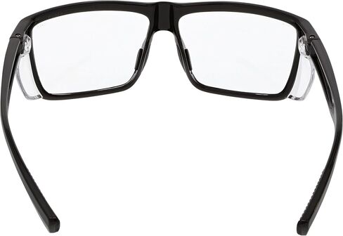 MCR Safety SR210 Swagger SR2 Series Safety Glasses with Thermo Plastic Rubber Nose Pads and Detachable Side Shields, Black Frame, Clear Lens in Saudi Arabia