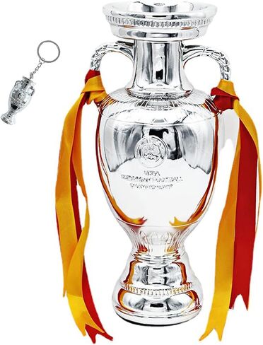 5 Different Sizes Football Championship Tophy, 2024 European Replica Football Delaunay Cup, Resin Soccer Award Sport Fans Souvenir in Saudi Arabia
