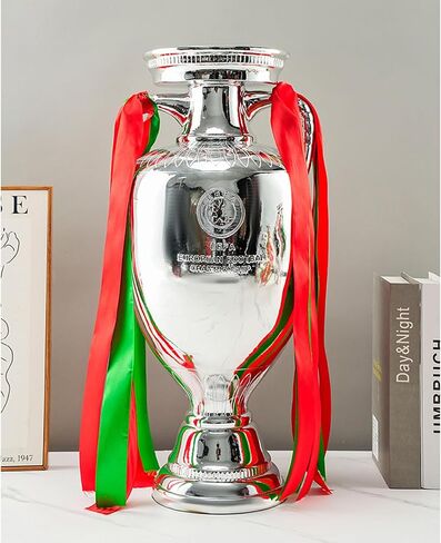 5 Different Sizes Football Championship Tophy, 2024 European Replica Football Delaunay Cup, Resin Soccer Award Sport Fans Souvenir in Saudi Arabia