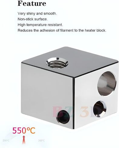 مجموعة I3 Mega All Metal Hotend، ترقية كسر الحرارة ثنائي المعدن، كتلة سخان من الألومنيوم، فوهة نحاسية V6 0.4 مم لـ I3 Mega، Mega X، Mega S، Mega Pro، Chiron 3D Printer Extruder V5 Print Head Hotend. in Kuwait