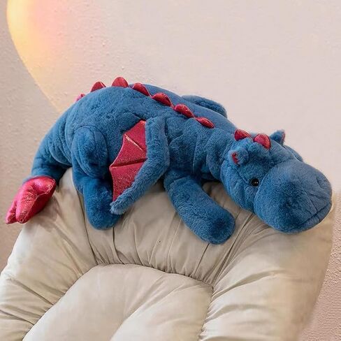 Dragon Stuffed Animal, Blue Green Pink White Dragon Plush for Kids, Small Medium and Large Size Plush Dragon Available in Saudi Arabia