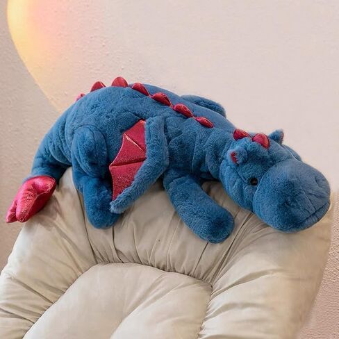 Dragon Stuffed Animal, Blue Green Pink White Dragon Plush for Kids, Small Medium and Large Size Plush Dragon Available in Saudi Arabia