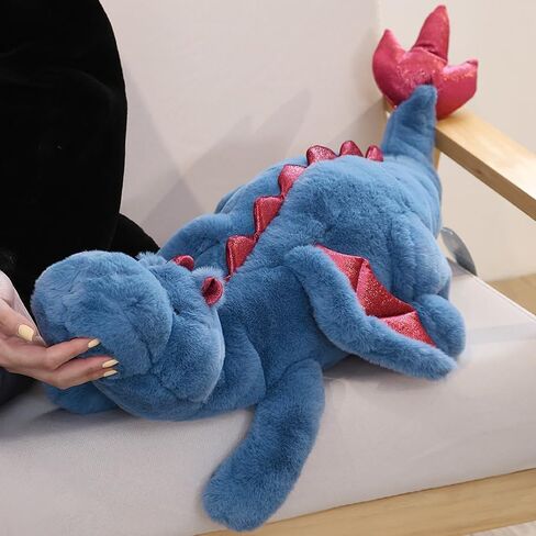 Dragon Stuffed Animal, Blue Green Pink White Dragon Plush for Kids, Small Medium and Large Size Plush Dragon Available in Saudi Arabia