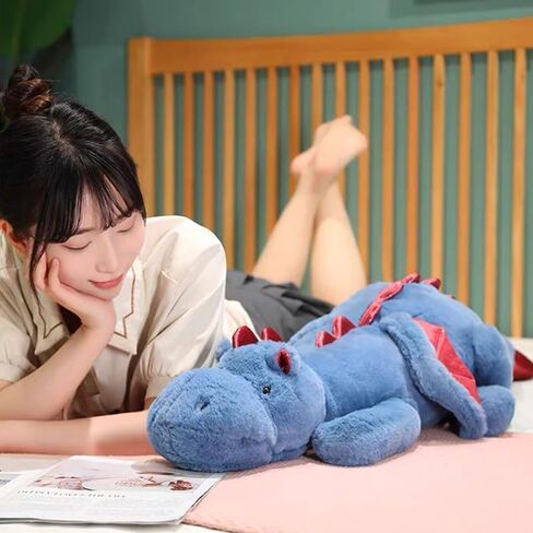 Dragon Stuffed Animal, Blue Green Pink White Dragon Plush for Kids, Small Medium and Large Size Plush Dragon Available in Saudi Arabia