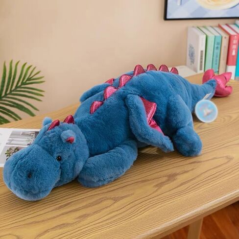 Dragon Stuffed Animal, Blue Green Pink White Dragon Plush for Kids, Small Medium and Large Size Plush Dragon Available in Saudi Arabia