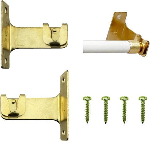 Amazing Drapery Hardware 7/16 Inch Brass Round Sash Rod Brackets with Matching Screws - 1 Pair in Saudi Arabia