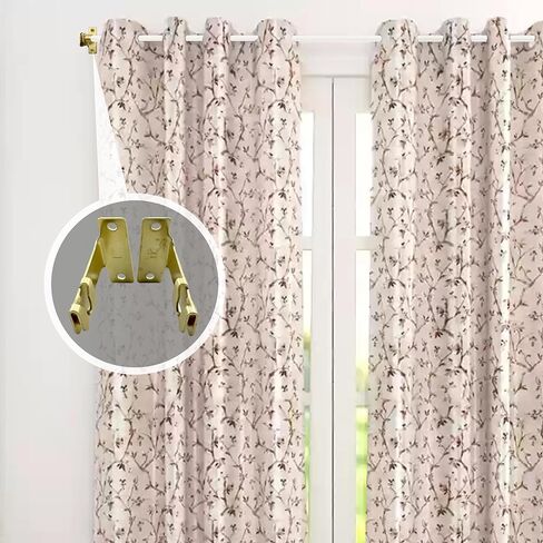 Amazing Drapery Hardware 7/16 Inch Brass Round Sash Rod Brackets with Matching Screws - 1 Pair in Saudi Arabia