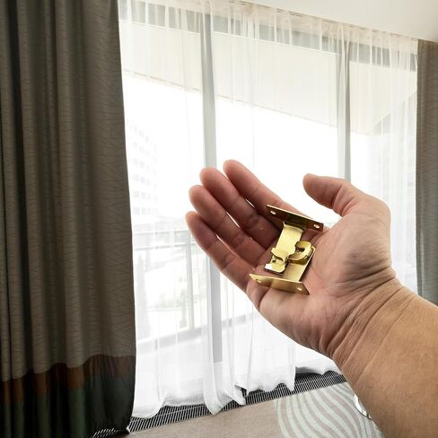 Amazing Drapery Hardware 7/16 Inch Brass Round Sash Rod Brackets with Matching Screws - 1 Pair in Saudi Arabia