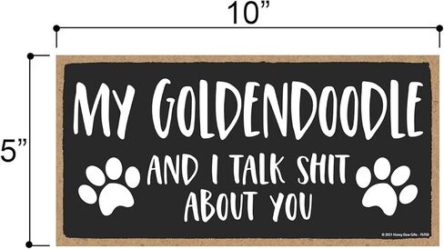 Honey Dew Gifts, My Yorkie and I Talk Shit About You, Funny Dog Wall Hanging Decor, Decorative Home Wood Signs for Pet Lovers, Yorkshire Terrier Sign, 10 Inch by 5 Inch Pet Decor, 76903 in Kuwait