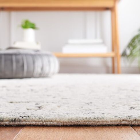 MARTHA STEWART x SAFAVIEH 8' x 10' عاجي/أزرق MSR3532M سجادة منطقة الصوف المعاصرة المصنوعة يدويًا in Kuwait