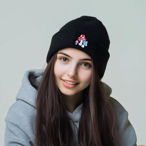 Mushroom Beanie Mushroom Gifts Mushroom Accessories Cute Mushroom Stuff for Women Men in Kuwait