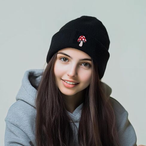 Mushroom Beanie Mushroom Gifts Mushroom Accessories Cute Mushroom Stuff for Women Men in Kuwait