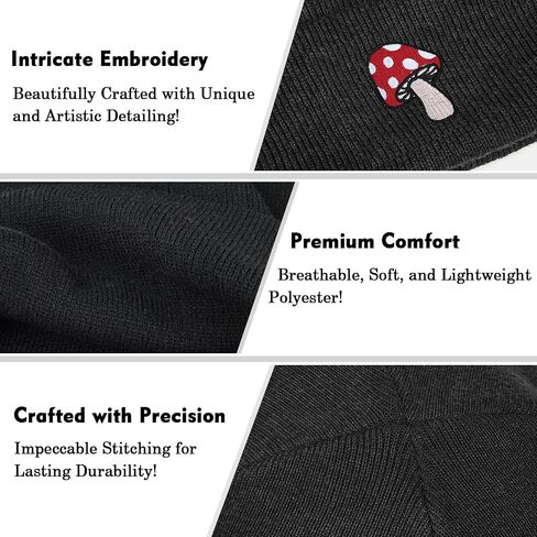 Mushroom Beanie Mushroom Gifts Mushroom Accessories Cute Mushroom Stuff for Women Men in Kuwait