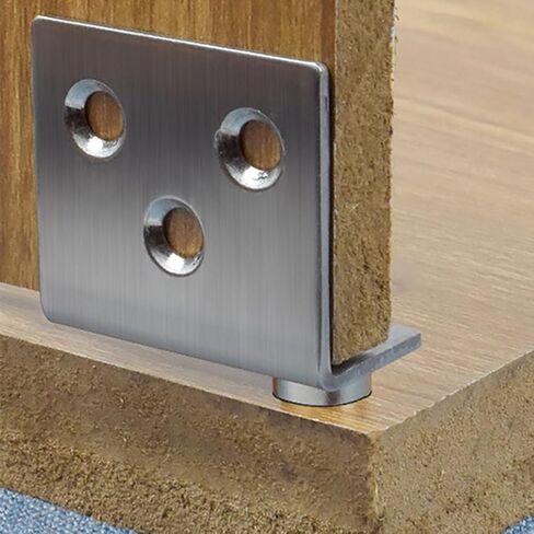 Aifeier ET 2 Sets Pivot Hinges Stainless Steel Silver Heavy Duty Concealed Shaft Door Hinges with Bushing for Wood Doors, Drawers, Furniture Cabinets, Wardrobe, Showcase, etc in Kuwait
