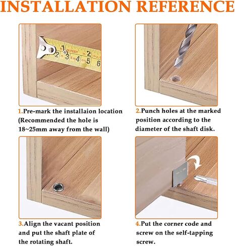 Aifeier ET 2 Sets Pivot Hinges Stainless Steel Silver Heavy Duty Concealed Shaft Door Hinges with Bushing for Wood Doors, Drawers, Furniture Cabinets, Wardrobe, Showcase, etc in Kuwait