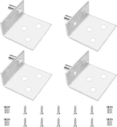 Aifeier ET 2 Sets Pivot Hinges Stainless Steel Silver Heavy Duty Concealed Shaft Door Hinges with Bushing for Wood Doors, Drawers, Furniture Cabinets, Wardrobe, Showcase, etc in Kuwait