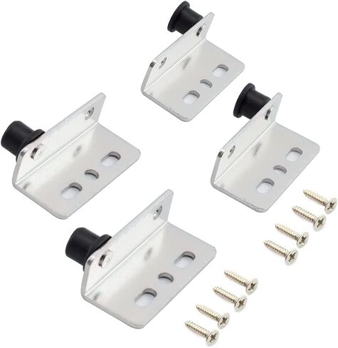 Aifeier ET 2 Sets Pivot Hinges Stainless Steel Silver Heavy Duty Concealed Shaft Door Hinges with Bushing for Wood Doors, Drawers, Furniture Cabinets, Wardrobe, Showcase, etc in Kuwait