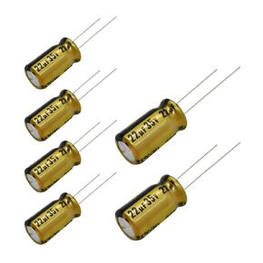 6 pcs Nichicon FG Capacitors 35V 22uf Audio Grade