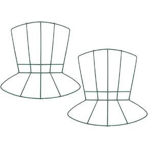 Zerodeko St Patrick Day Wreath Form: 2pcs Leprechaun Top Hat Shaped Wreath Frame St. Patrick Metal Wreath Frame Green Irish Wreath Hat Door Sign Floral Hoop for DIY