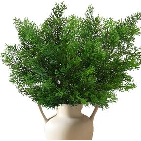 Artificial Green Cypress Leaves Branches Fake Pine Branches Christams Picks for Home Garden Festive Decoration (4pcs, Green Color)