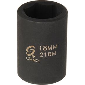 Sunex 218m 1/2-Inch Drive 18-mm Impact Socket