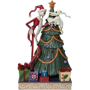 Enesco Disney Traditions by Jim Shore The Nightmare Before Christmas Santa Jack and Glow in The Dark Zero Figurine, 10.8 Inch, Multicolor, 9.75 in H x 8 in W x 4.75 in L