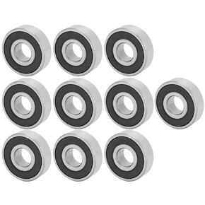 Skateboard Bearings, Rubber Sealed Ball Bearings 6201-RS Ball Bearing, Stable Performance 12mm Deep Groove Ball Bearing for Gearboxes Instrumentation