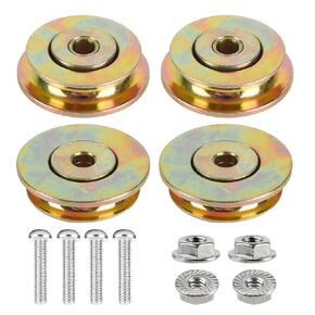 Cut-Off Flange Track Bearings Kit, 12334 Rollers, 12364 Screws, 10094 Lock Nuts, Replacement and Guaranteed Fit for Tapco Pro & Max (4)