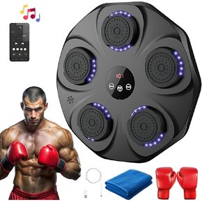 ZEAL'N LFE Professional Music Boxing Machine, Premium Smart Boxing Machine Wall Mounted, Bluetooth Music Boxing Trainer with Boxing Gloves, Boxing Target Workout Punching Equipment for Adults & Kids