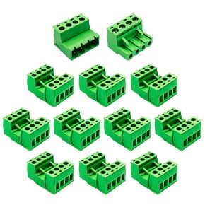8Pcs 6 Pin 5.08mm Pitch DIY PCB Mount Screw Terminal Block Connector with 8Pcs 6 Pin Phoenix Plug