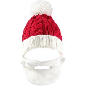 قبعة سانتا مع لحية قطيفة، قبعة صغيرة محبوكة لعيد الميلاد والشتاء للنساء والرجال، قبعة سانتا كلوز، قبعات عيد الميلاد in Kuwait