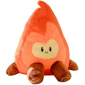 Simulate Campfire Plush Pillow, Fake Fire Pillow, Firewood Bonfire Plush Pillow for Outdoor Camping Room Decor (Red)