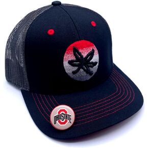 Ohio State Hat Classic Embroidered Leaf Team Logo Adjustable Mesh Trucker Snapback Cap