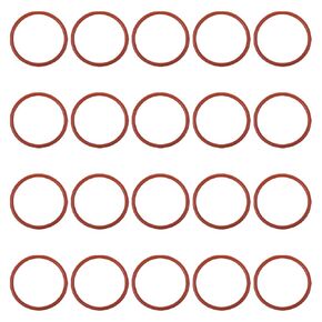 MECCANIXITY Silicone O Rings 1.53" ID, 1.77" OD, 1/8" Width Rubber Washers 50A Durometer VMQ Seal Gasket for Plumbing Faucets Pipe Repair, Red, Pack of 20