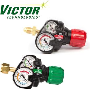 Set of Genuine Victor Esab Edge ESS3 Oxygen & Acetylene Regulators