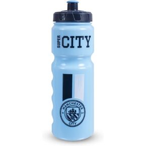 MANCHESTER CITY FC Team Merchandise 750ml Plastic Bottle, Blue