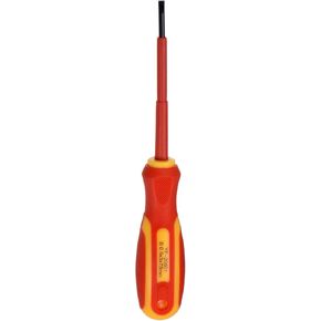 HARFINGTON VDE Insulated Screwdriver 1000V SL1.2 x 6.5 x 150mm CR-V Magnetic Electricians Slotted Head Screwdrivers with VDE Handle