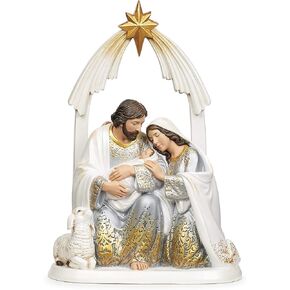 Joseph's Studio by Roman - Holy Family Gold and Ivory Ombre Figure, 9.75" H, Resin and Stone, Decorative, Collection, Durable, Long Lasting