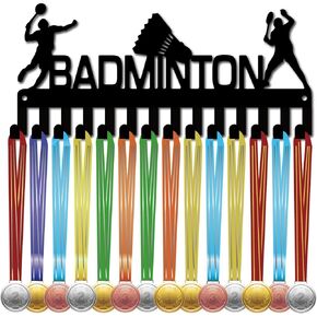 CREATCABIN Figure Skating Medals Holders Medal Display Hanger Small Medal Rack Organizer Metal Ribbon Shelf Stand Frame Decor Wall Mounted Hanging with 14 Hooks for Athlete Sporter Black 11.4 x 5Inch