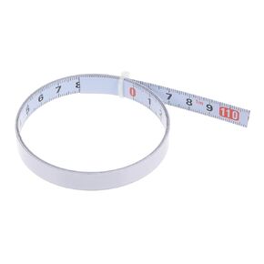 HARFINGTON 2pcs Adhesive Backed Tape Measure 200cm Metric Left to Right Reading Sticky Measuring Tape Steel Workbench Ruler, White