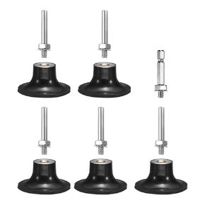 HARFINGTON 5Pack 2" Disc Pad Holder Quick Change Discs 1/4" Shank Holder Mandrel for Die Grinder Sanding and Conditioning Discs, Black