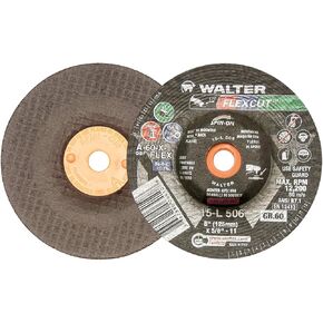 Walter 15L506 5x5/8-11 Flexcut Spin-On Grinding Wheels Type 29S Grit 60, 25 pack