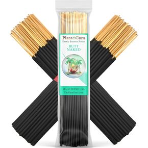 Butt Naked Exotic Incense Sticks 7 Inch - Bulk 1 Bundle 85 to 100 Sticks - Natural 7" Long Lasting Aroma That Burns for 30 to 45 Minutes.