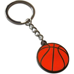Novel Merk Basketball Sports Enamel Keychain with Key Ring