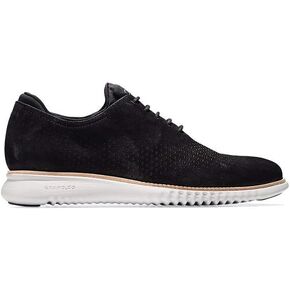 Cole Haan Men's 2.Zerogrand Laser Wingtip Oxford, Black Leather/Black, 12 Wide