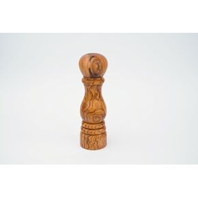 Handmade Olive Wooden Pepper Mill, Salt Mill - 7 inch tall - Pepper or Salt Grinder Olive Wood with an Adjustable Rotor - Healthy Pepper Grinder - Spice mill with ceramic grinder