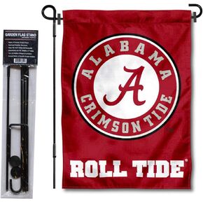 College Flags & Banners Co. Alabama Crimson Tide Garden Flag with Stand Holder