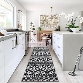 9x12 Area Rug Vintage Washable Living Room Rug Boho Distressed Accent Carpet Ultra-Soft Non Slip Floor Cover Indoor Low Pile Non-Shedding Foldable Thin Rug for Bedroom Nursery Dorm Multi